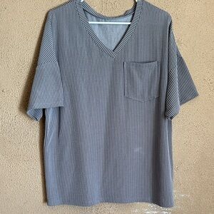 Gray V-Neck Women’s Shirt